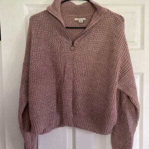 American Eagle Knitted Half Zip Sweater
